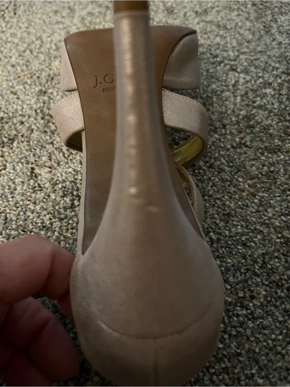 J. Crew Taupe Cross-Strap Pumps